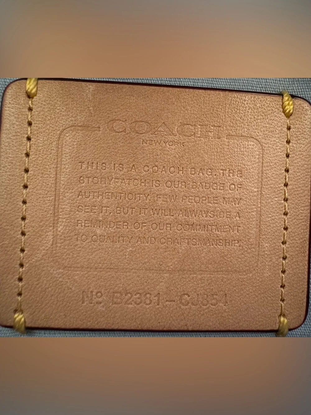 Coach Soft Tabby Washed Denim Signature Shoulder Bag CJ854